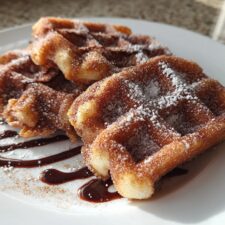 Churro Waffles with Cinnamon Sugar
