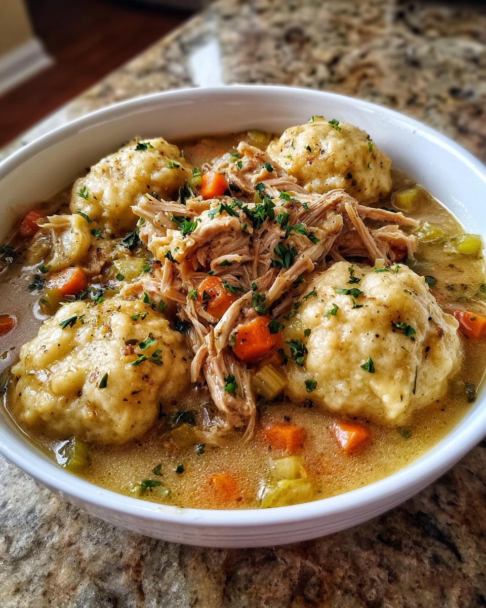 Crock Pot Chicken & Dumplings - detail 2