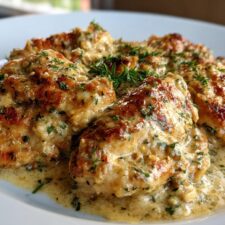 Creamy Garlic Parmesan Chicken in the Crockpot