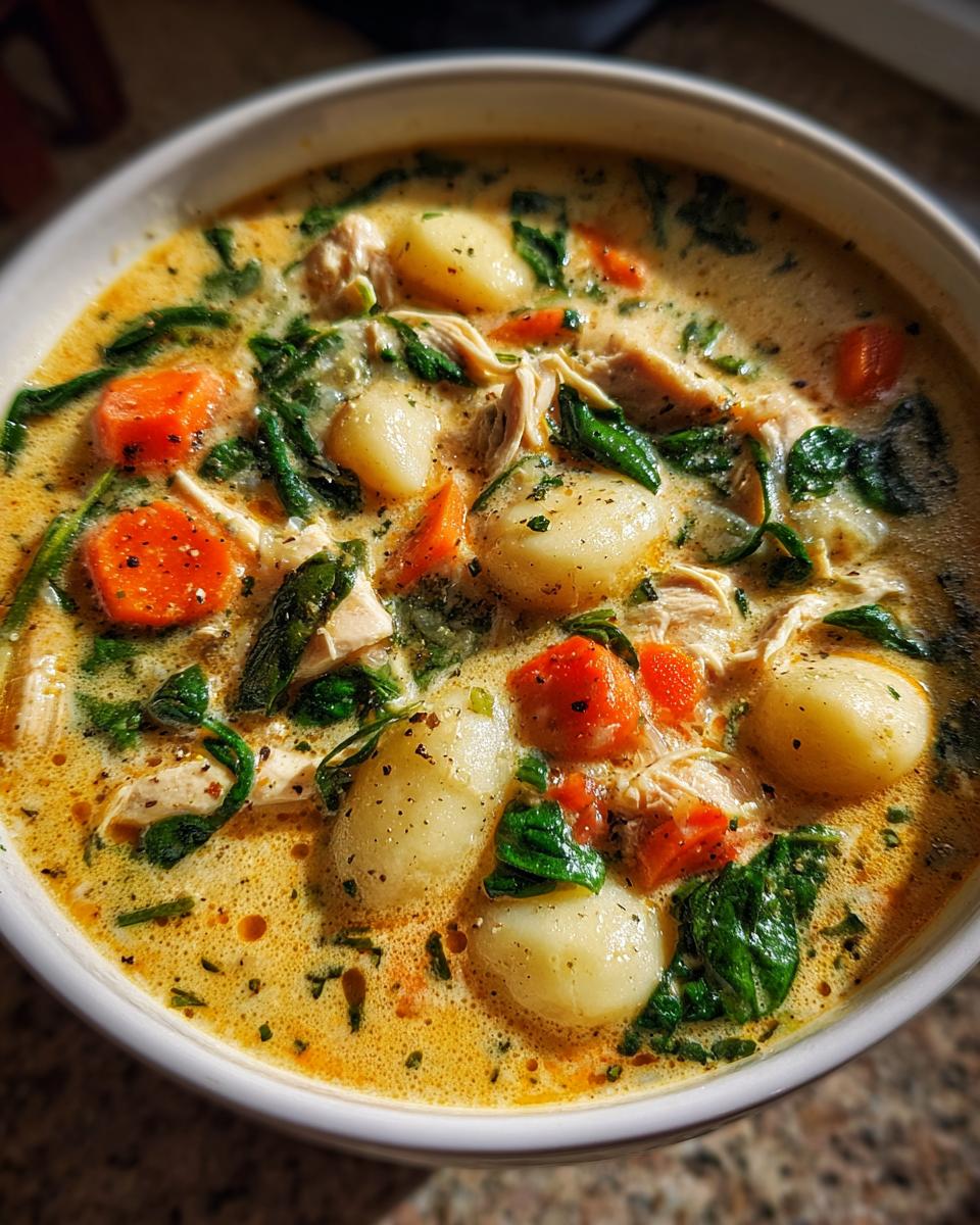 Easy Homemade Olive Garden Chicken Gnocchi Soup - detail 2
