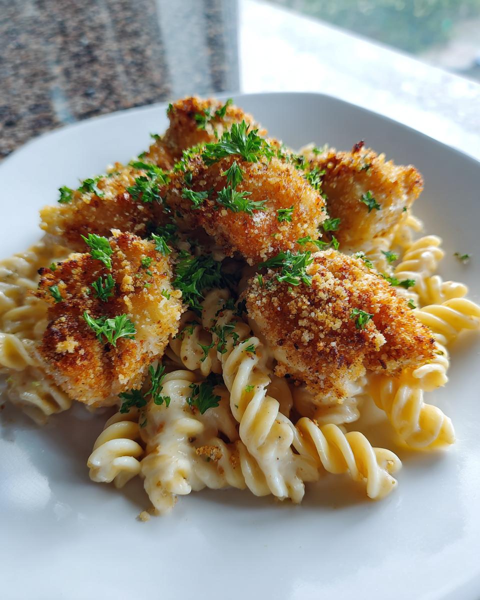 Garlic Parmesan Chicken Bites with Creamy Rotini - detail 2