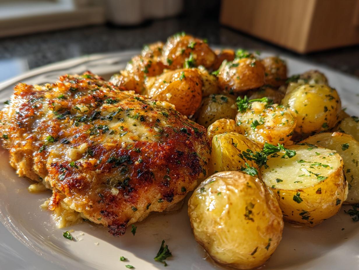 Garlic Parmesan Chicken & Potatoes