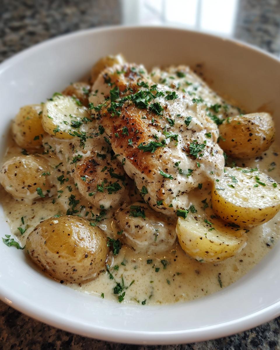 Garlic Parmesan Crockpot Chicken and Potatoes - detail 2