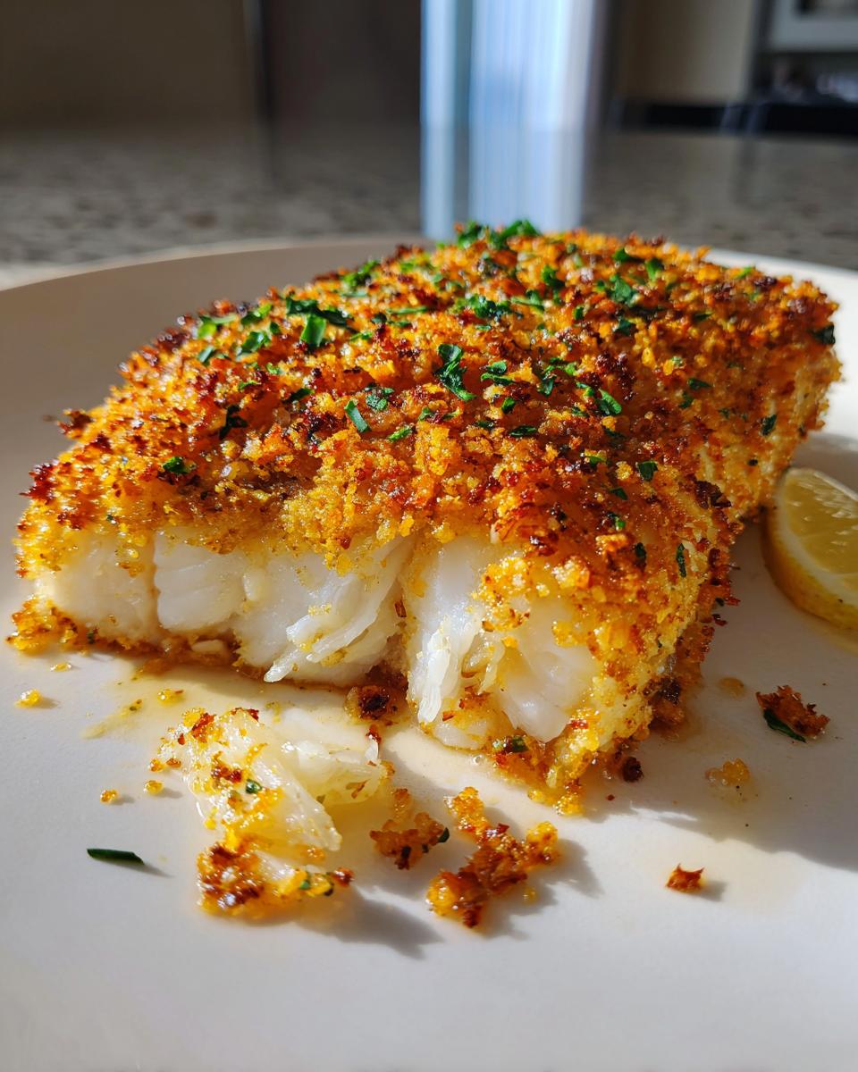 Garlic Parmesan Crusted Halibut - detail 2