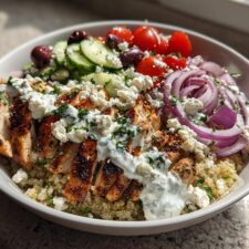 Greek Chicken Bowls with Tzatziki