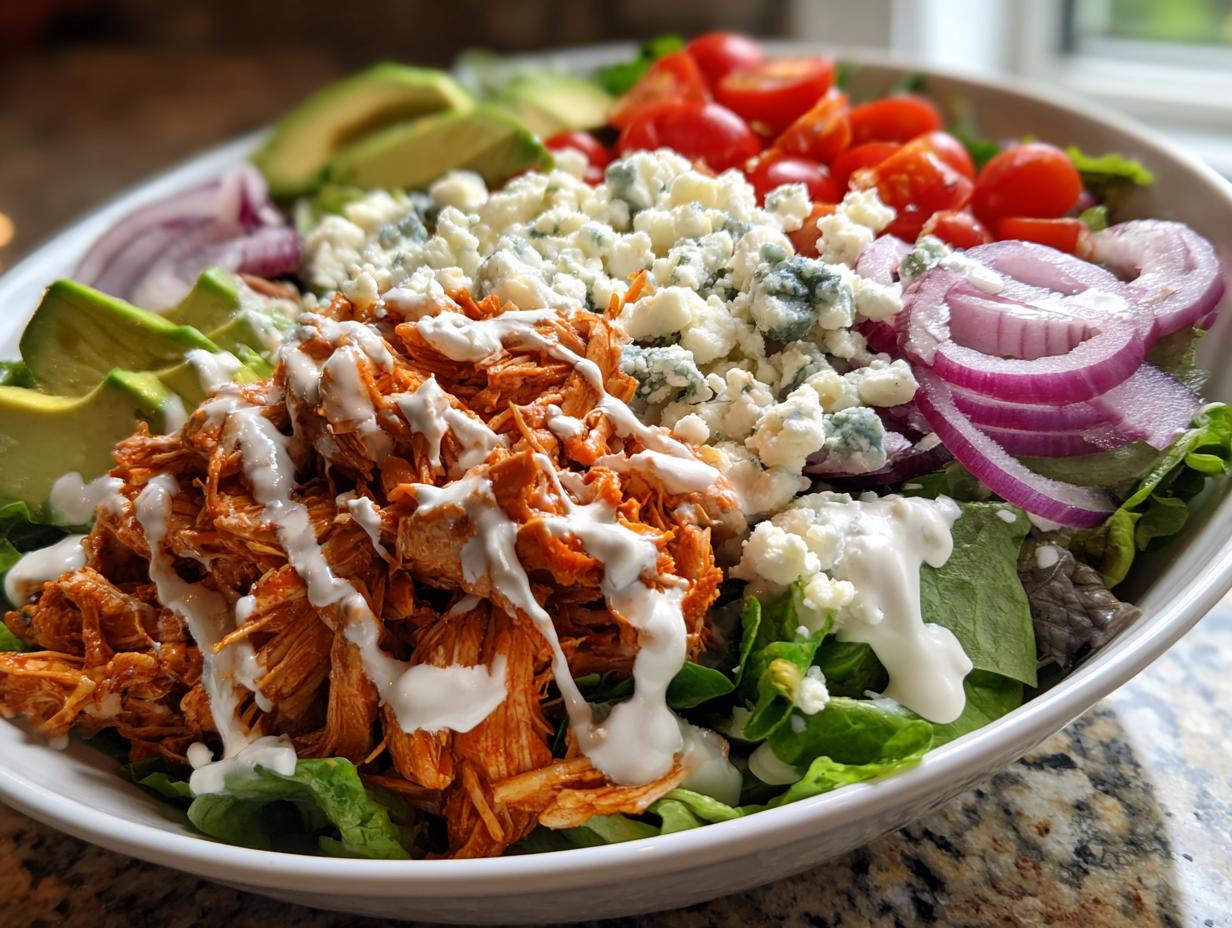 High Protein Buffalo Chicken Salad