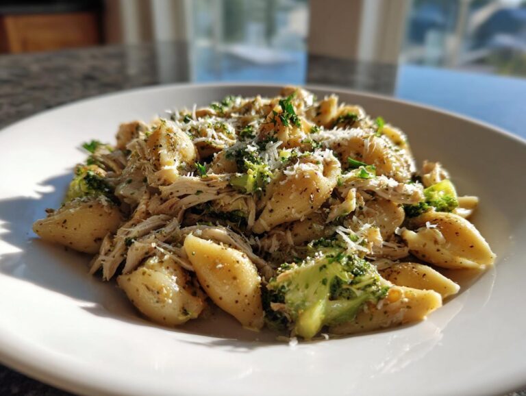 High Protein Rotisserie Chicken Broccoli Pasta