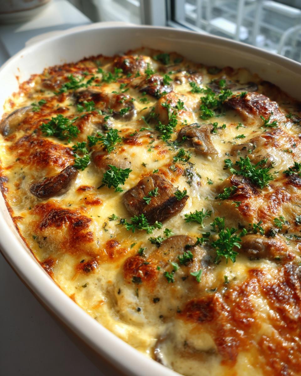 Keto Garlic Mushroom Chicken Casserole - detail 2