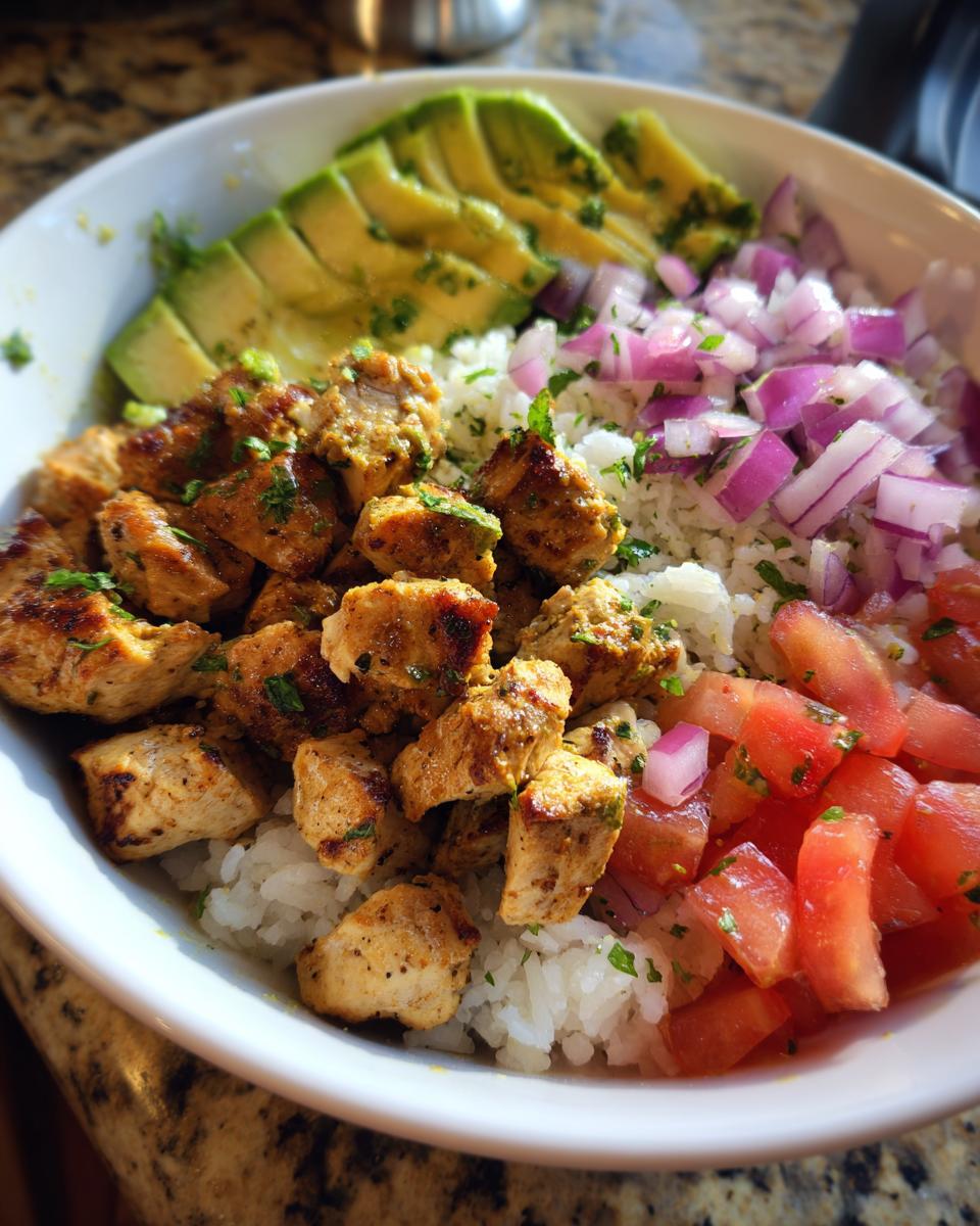 Lime and Cilantro Chicken Rice Bowl - detail 2