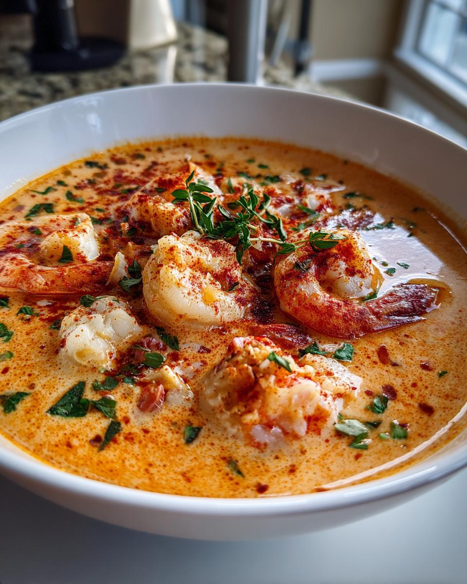 Shrimp and Crab Seafood Bisque - detail 2