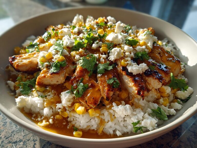 Street Corn Chicken Rice Bowl
