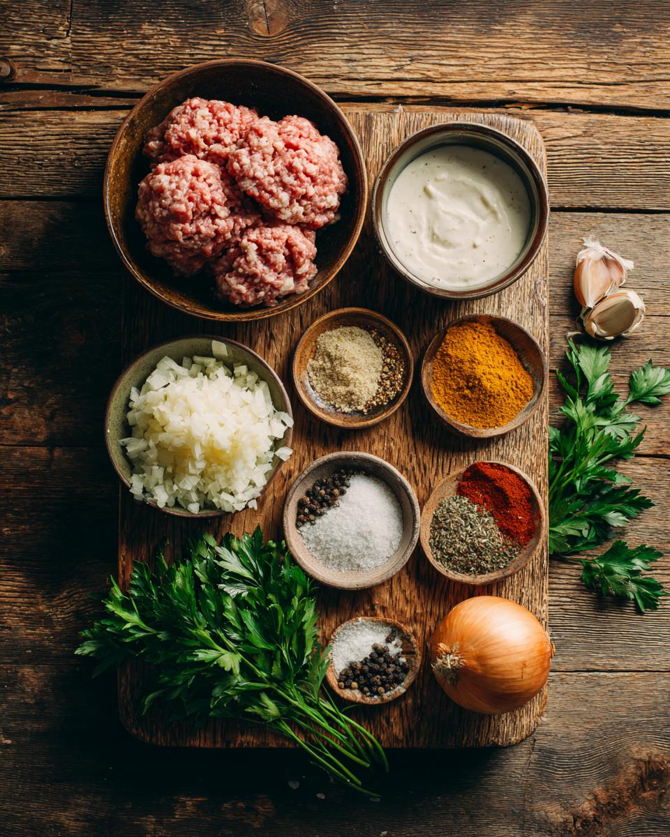 Chicken Kofta with Creamy Garlic Yogurt Sauce - detail 1
