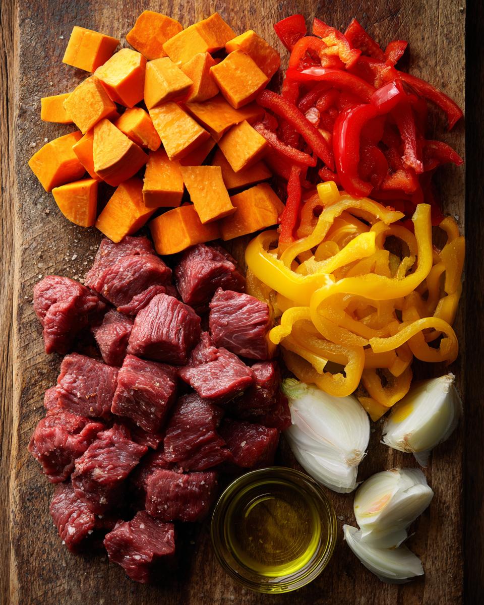 Steak Bites with Sweet Potatoes and Peppers - detail 1