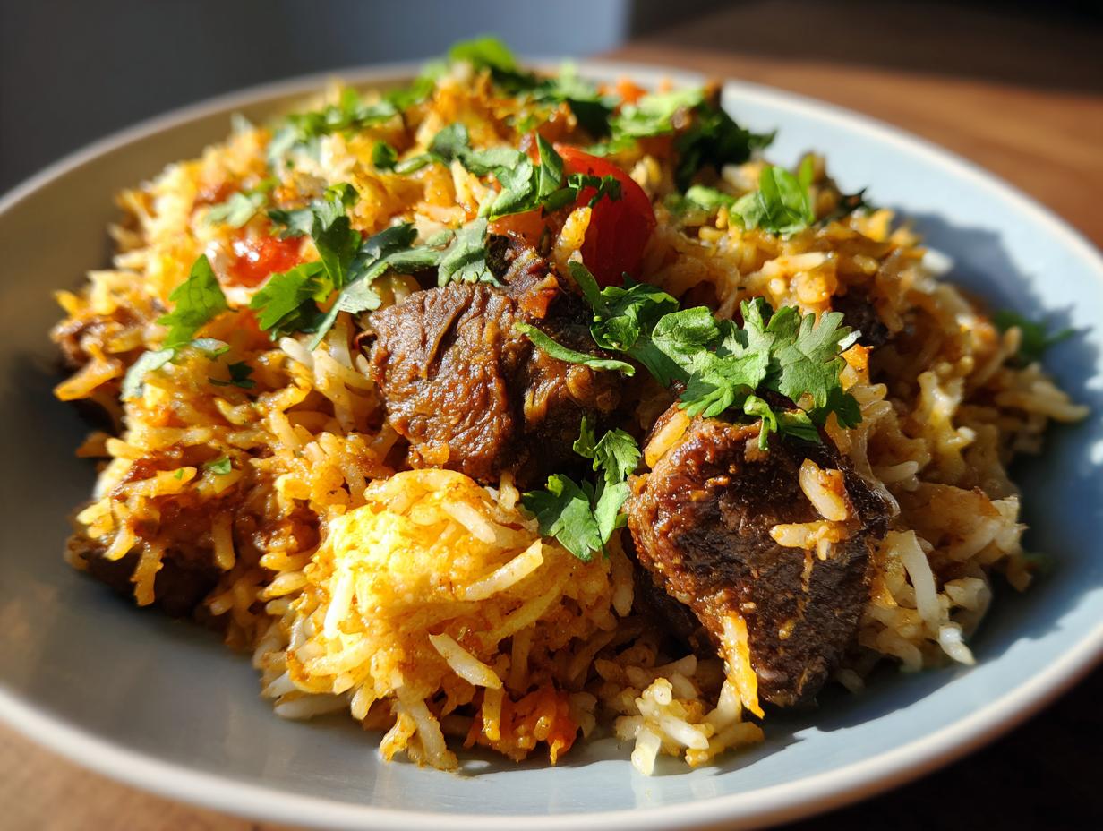 Crockpot Beef Biryani