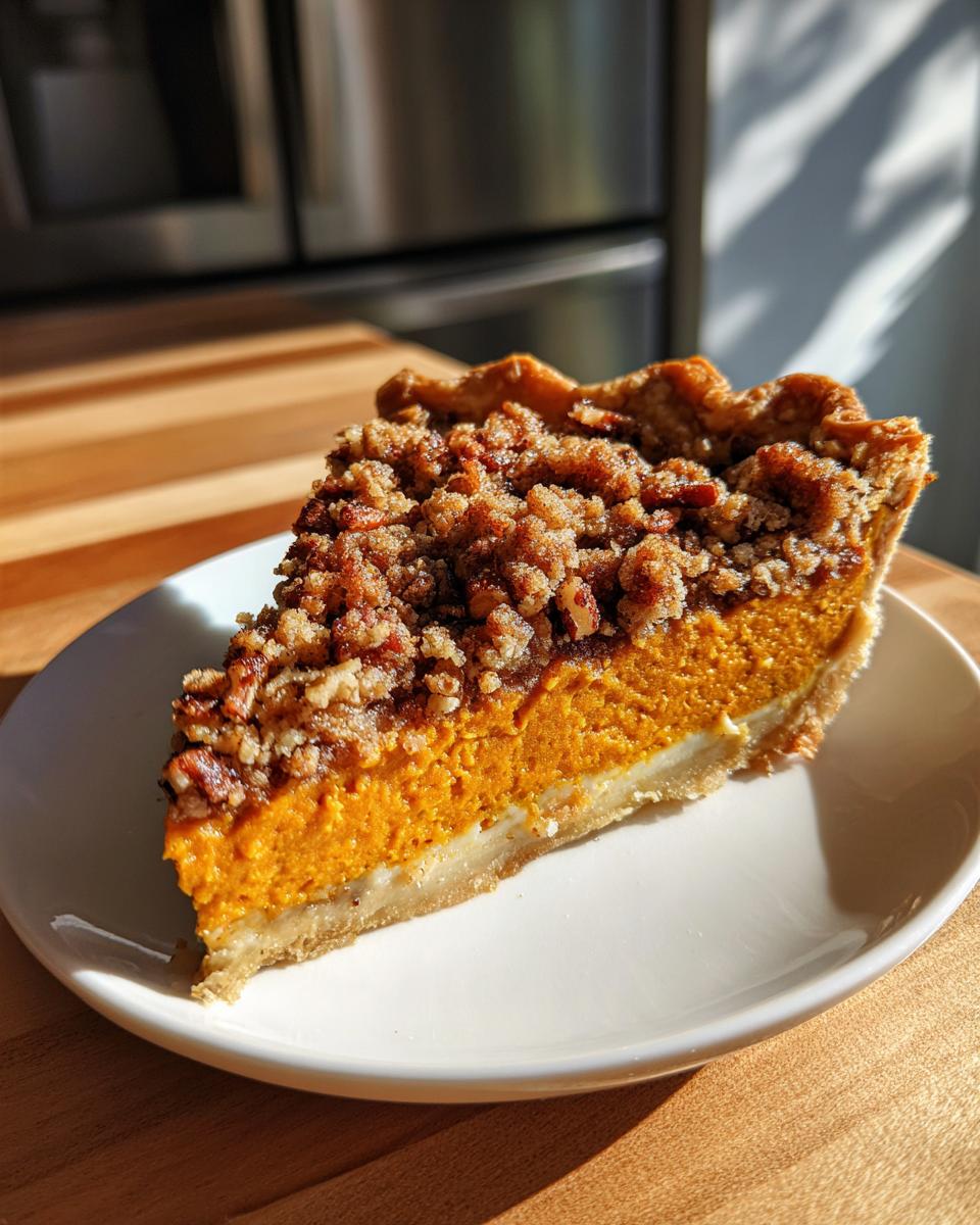 Pumpkin Pecan Streusel Pie - detail 2