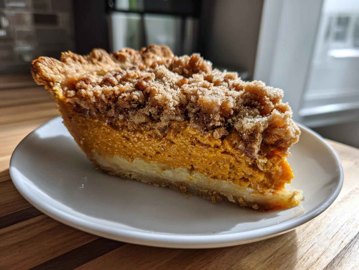 Pumpkin Pecan Streusel Pie