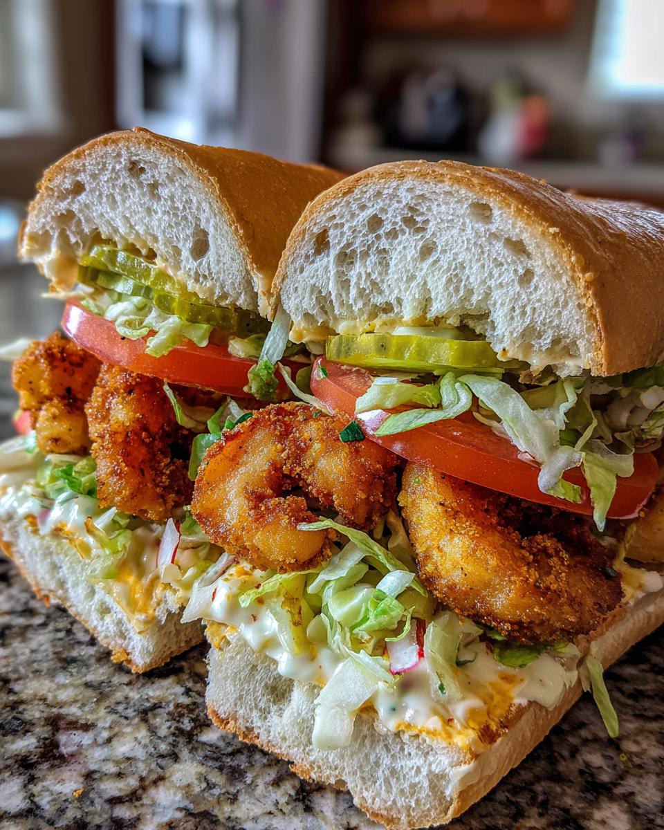 Shrimp Po' Boy Sandwiches - detail 2