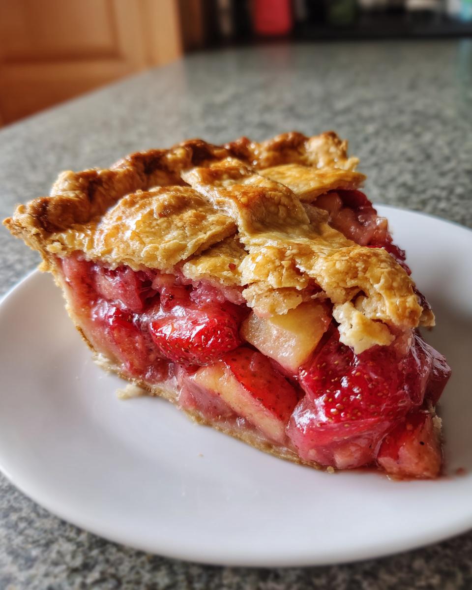 Strawberry Rhubarb Pie - detail 2