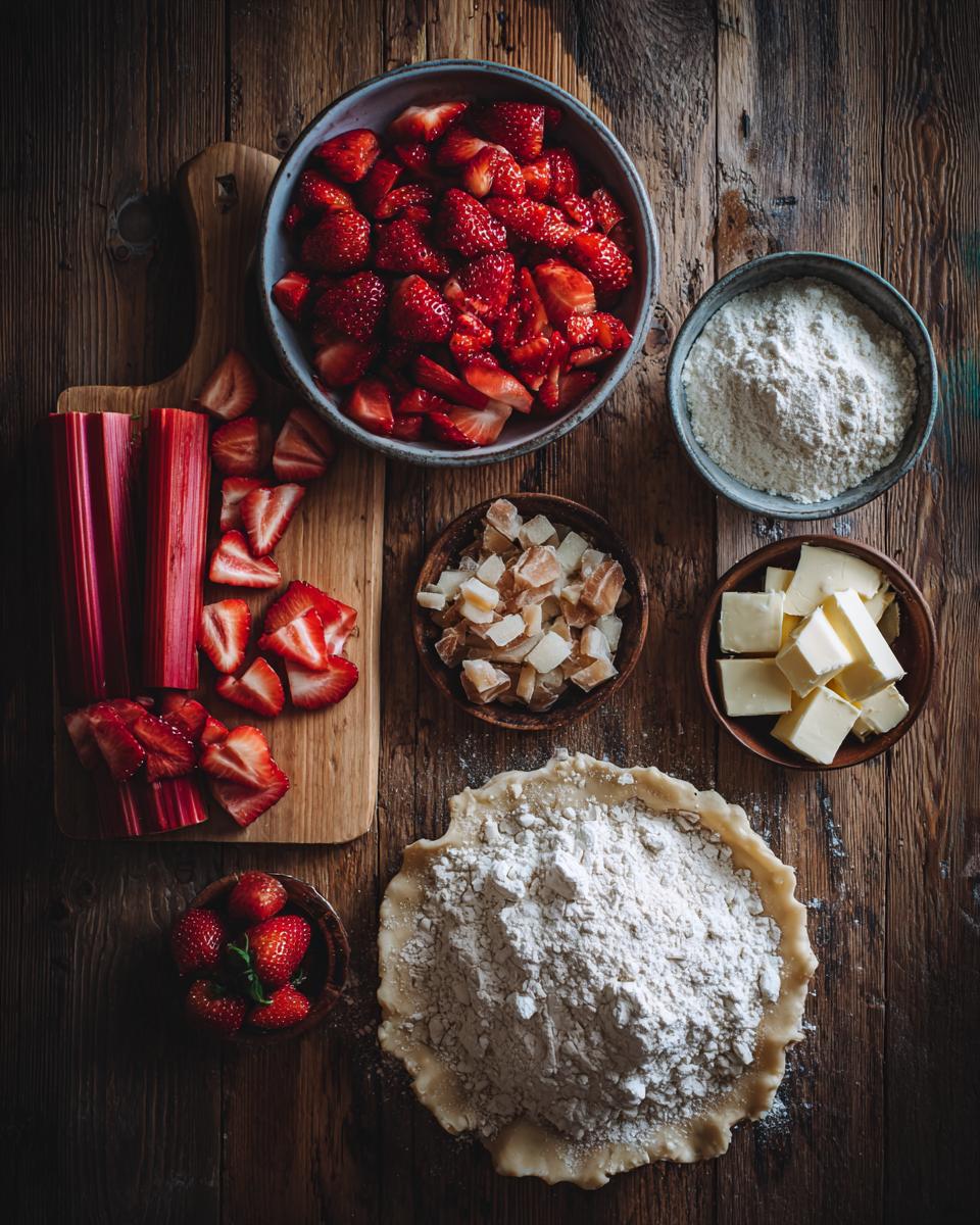 Strawberry Rhubarb Pie - detail 1