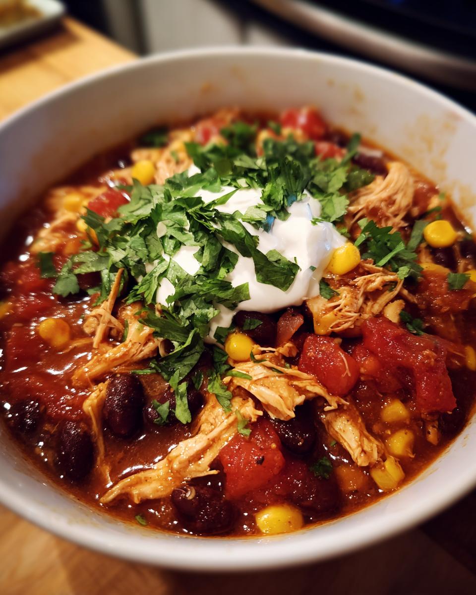 Crock Pot Chicken Taco Chili - detail 2