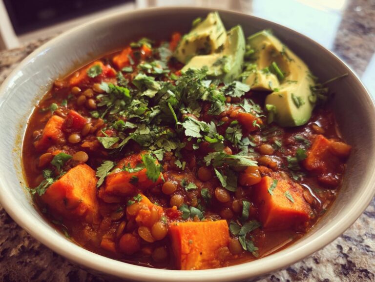 Easy Lentil and Sweet Potato Chili