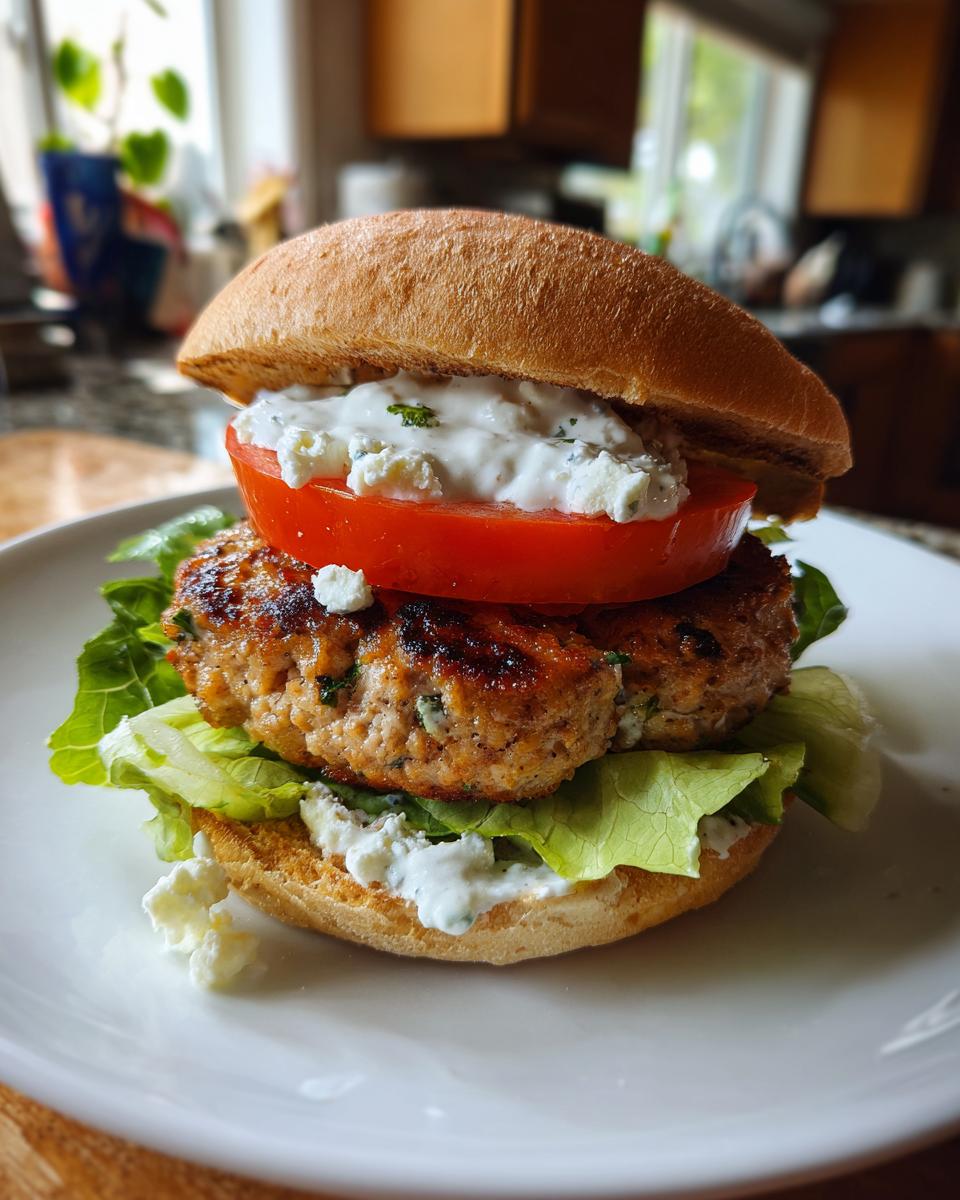 Greek Turkey Burgers - detail 2