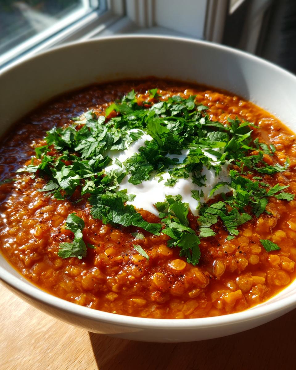 One Pot Red Lentil Chili - detail 2