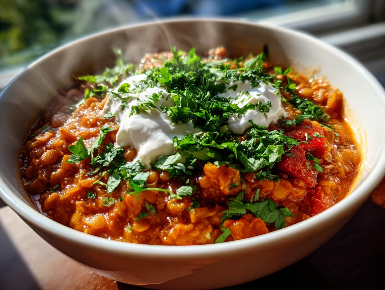 One Pot Red Lentil Chili