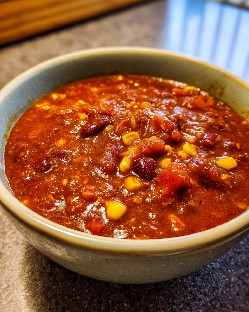 Slow Cooker Vegetarian Chili - detail 1