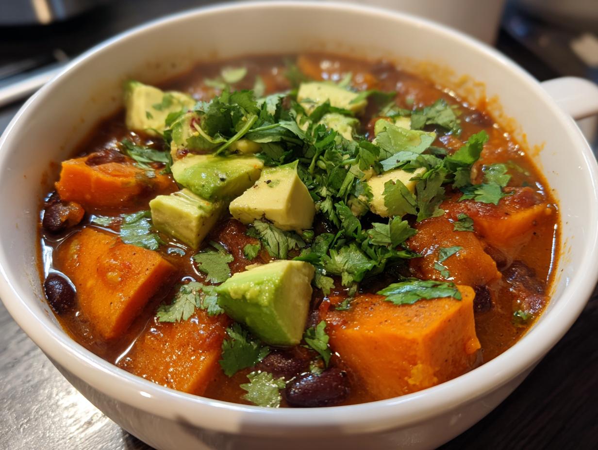 Sweet Potato and Black Bean Chili