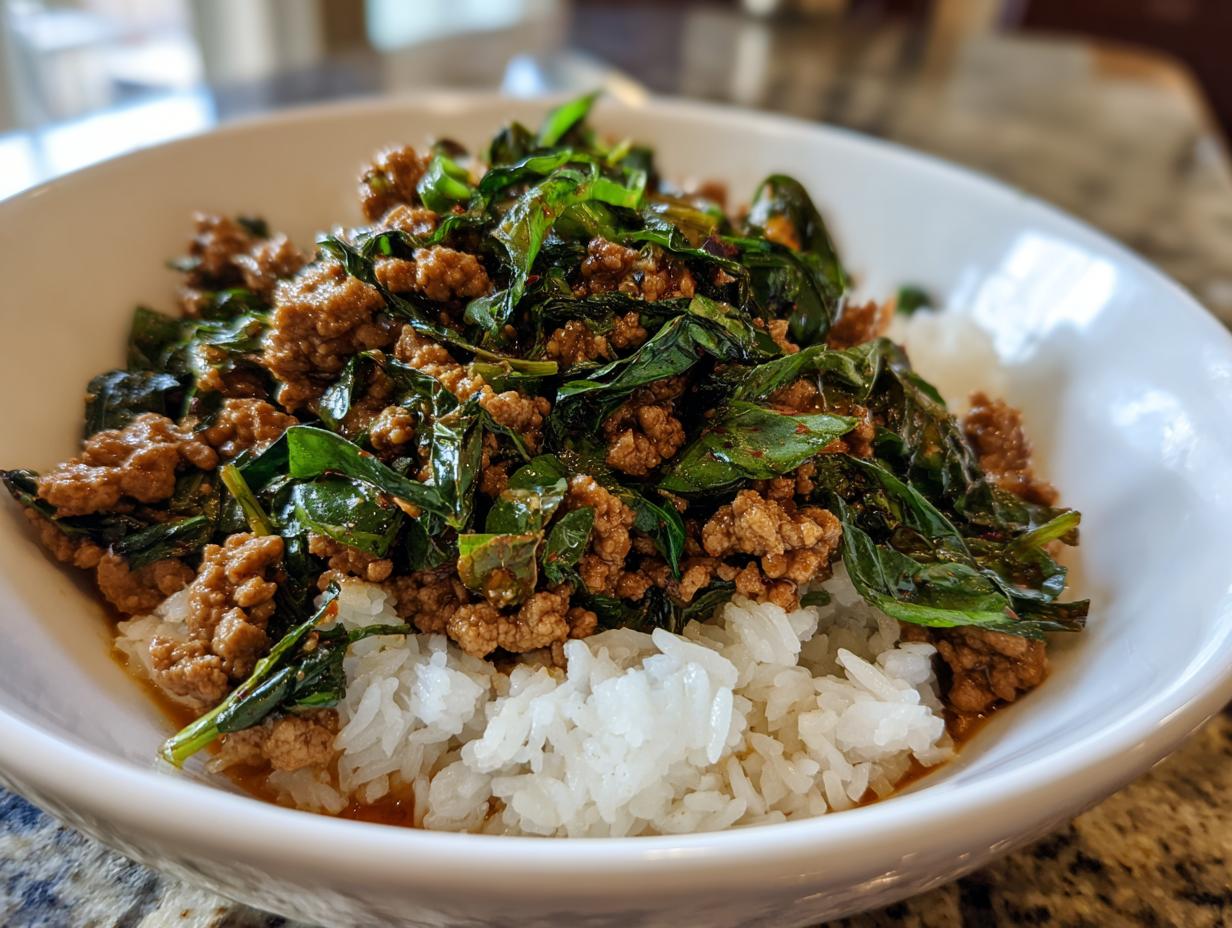 Thai Basil Ground Turkey Bowls