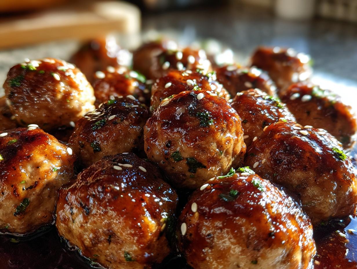 Turkey Teriyaki Meatballs