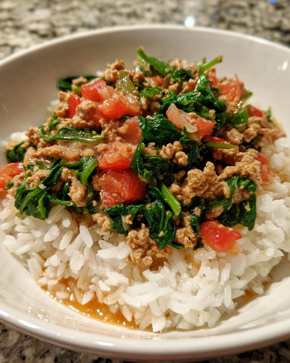Turkey and Spinach Rice Bowls - detail 2