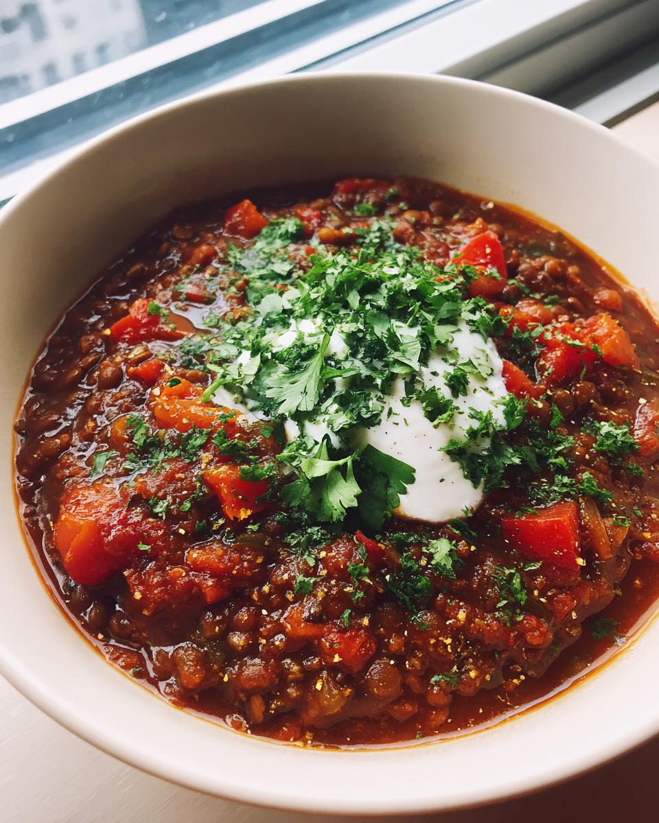 Vegan Lentil Chili - detail 2