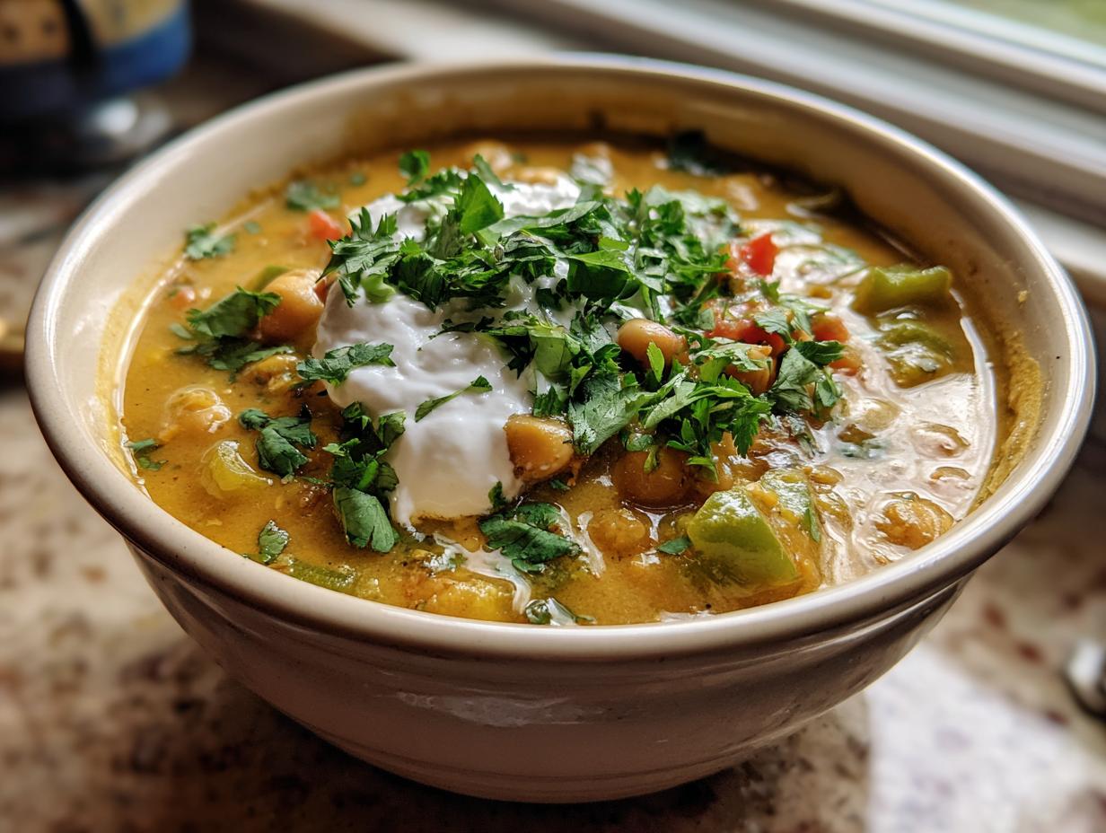 Vegan White Chickpea Chili
