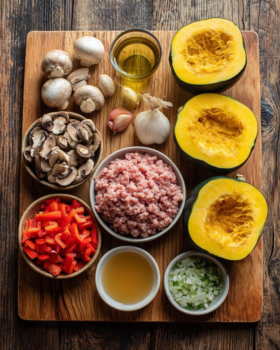 Turkey Stuffed Acorn Squash - detail 1