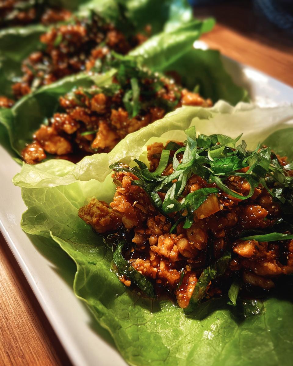 Asian Chicken Lettuce Wraps - detail 2