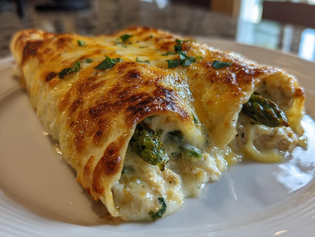 Asparagus and Chicken Enchiladas