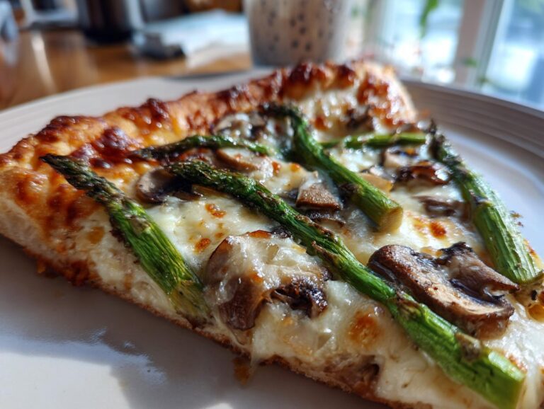 Asparagus and Mushroom Pizza