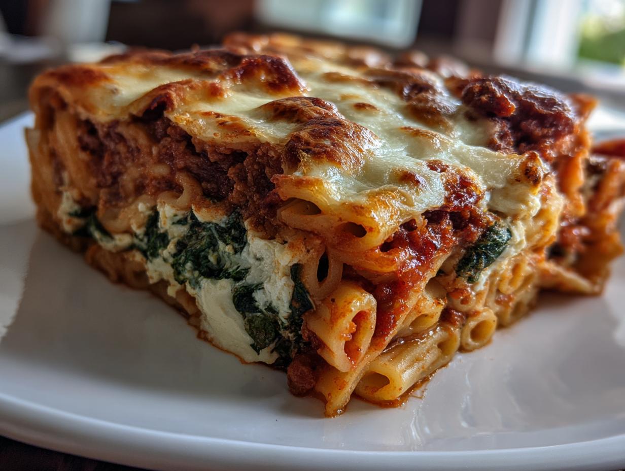 Baked Ziti with Spinach