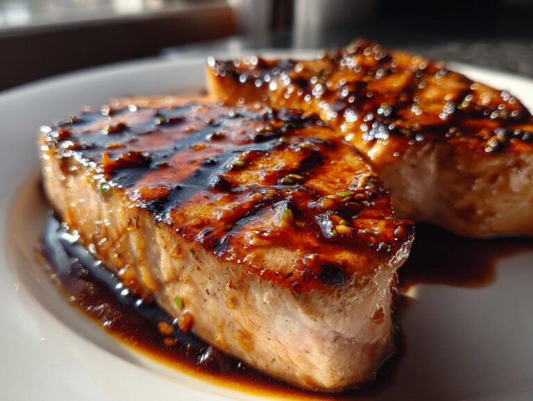 Grilled Tuna Steaks with Ginger and Soy