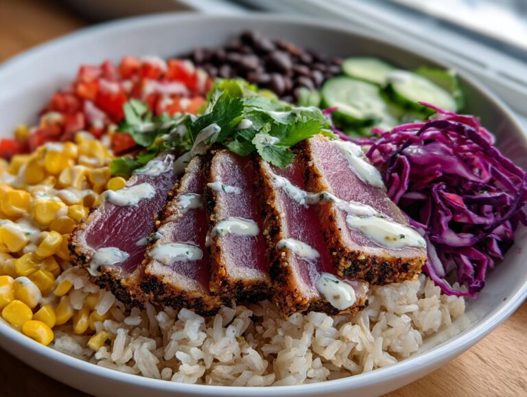 Seared Tuna Taco Bowl