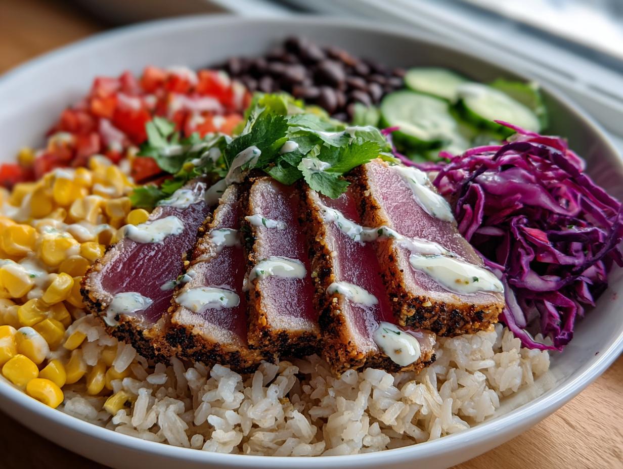 Seared Tuna Taco Bowl