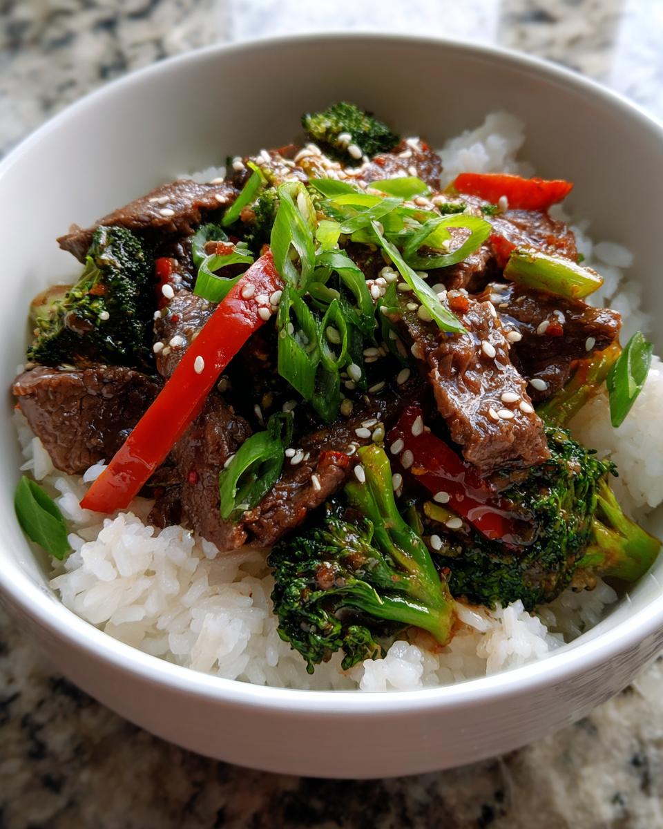 Sesame Beef Bowls - detail 2