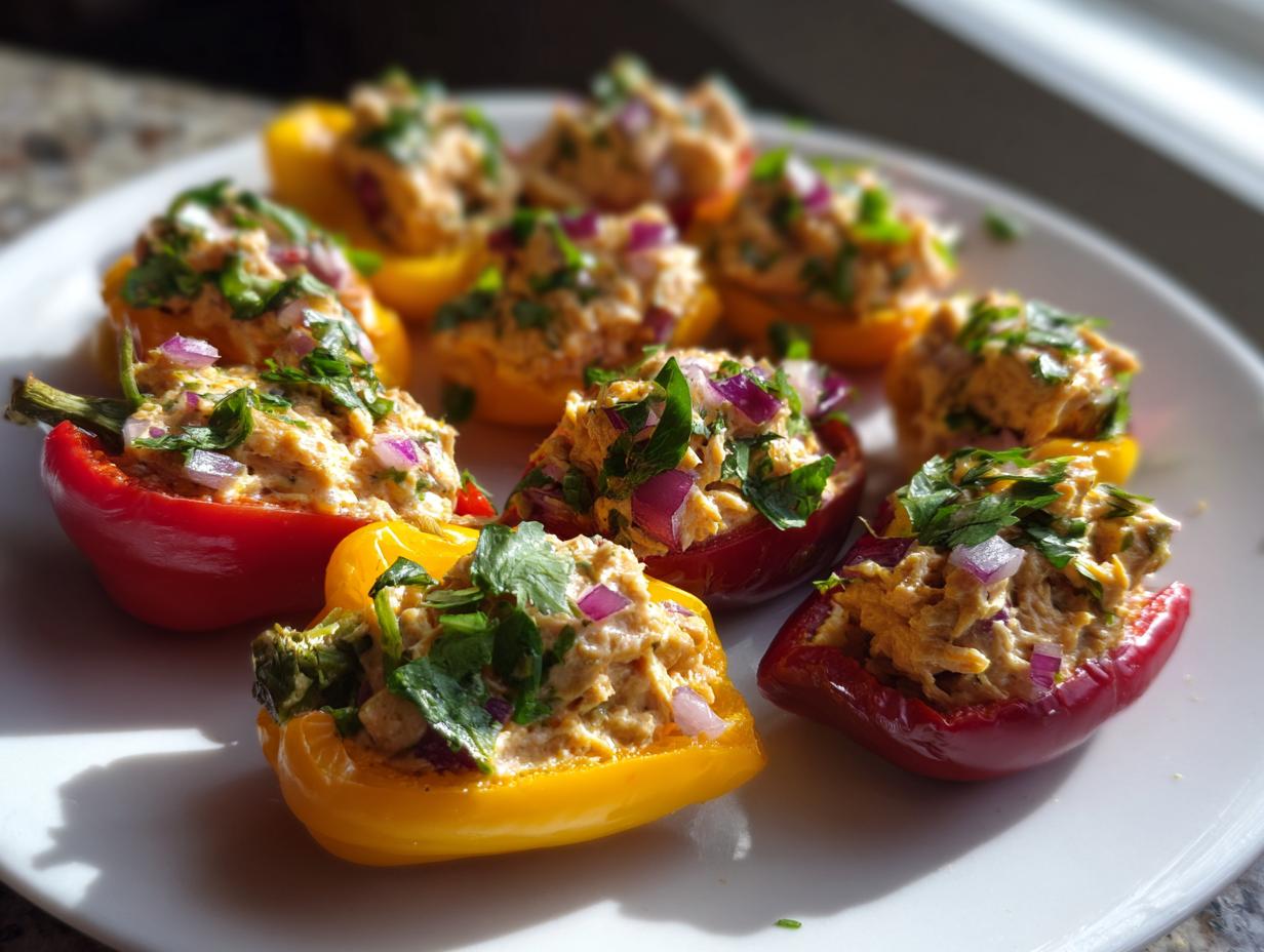 Southwest Tuna Stuffed Mini Peppers