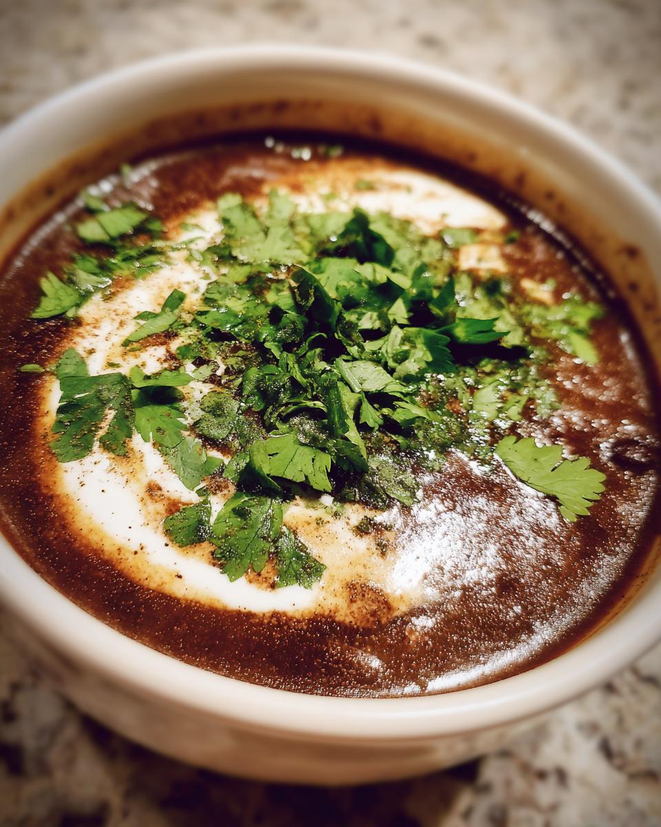 Spicy Black Bean Soup - detail 2