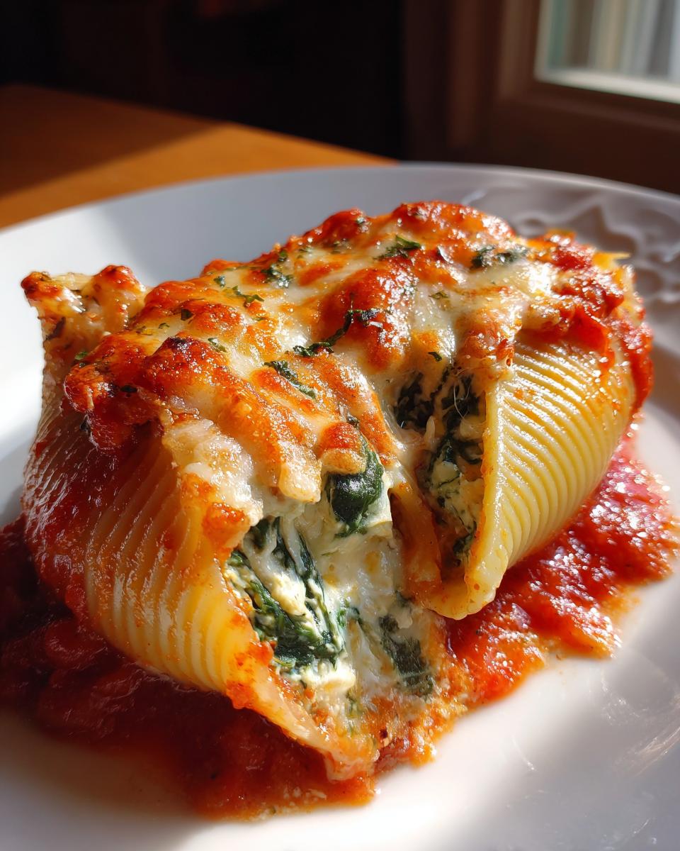 Spinach Stuffed Shells - detail 2