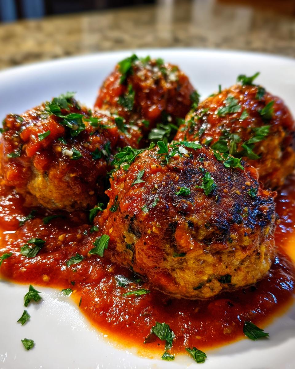 Tuna Meatballs with Marinara - detail 2