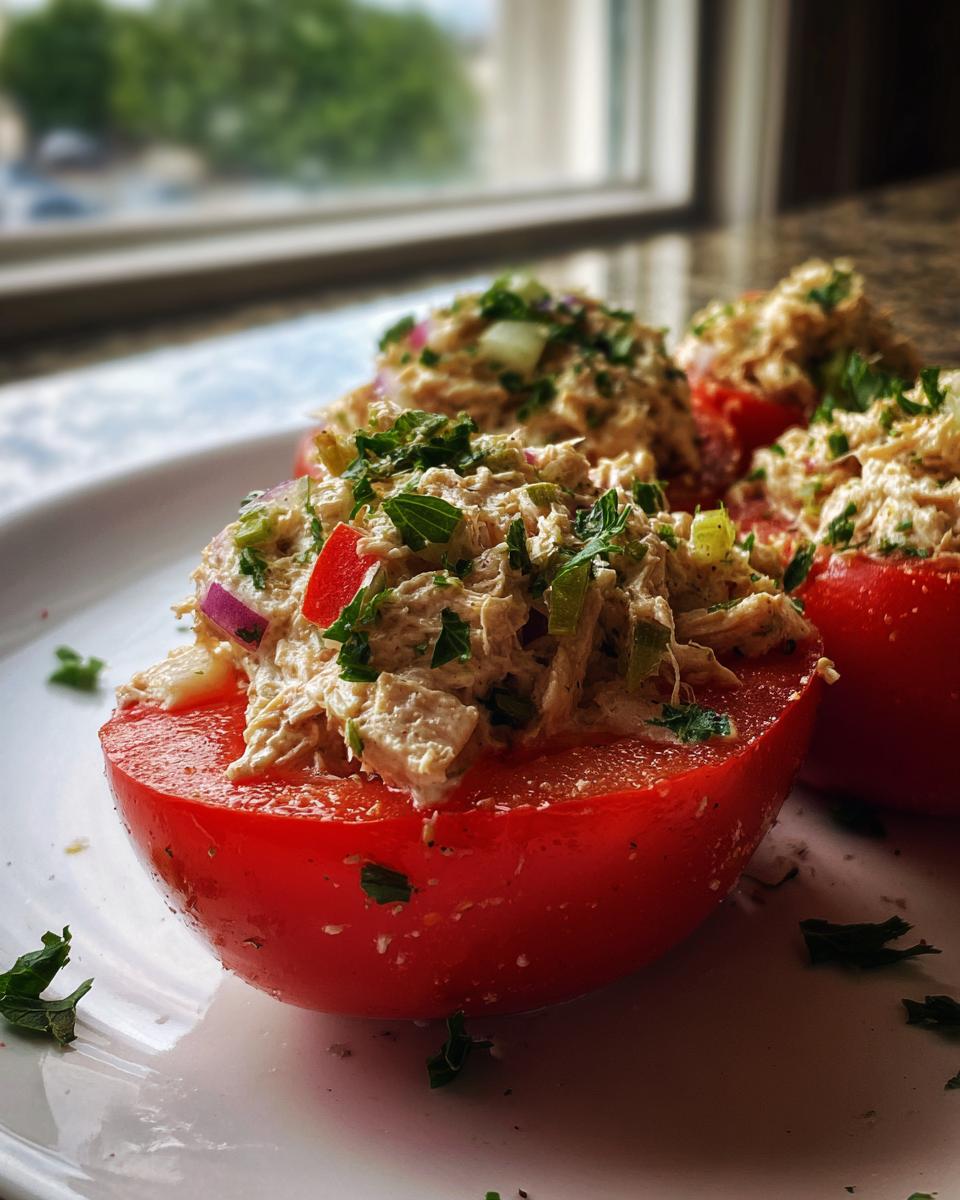 Tuna Salad Stuffed Tomatoes - detail 2