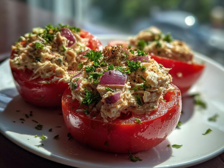 Tuna Salad Stuffed Tomatoes